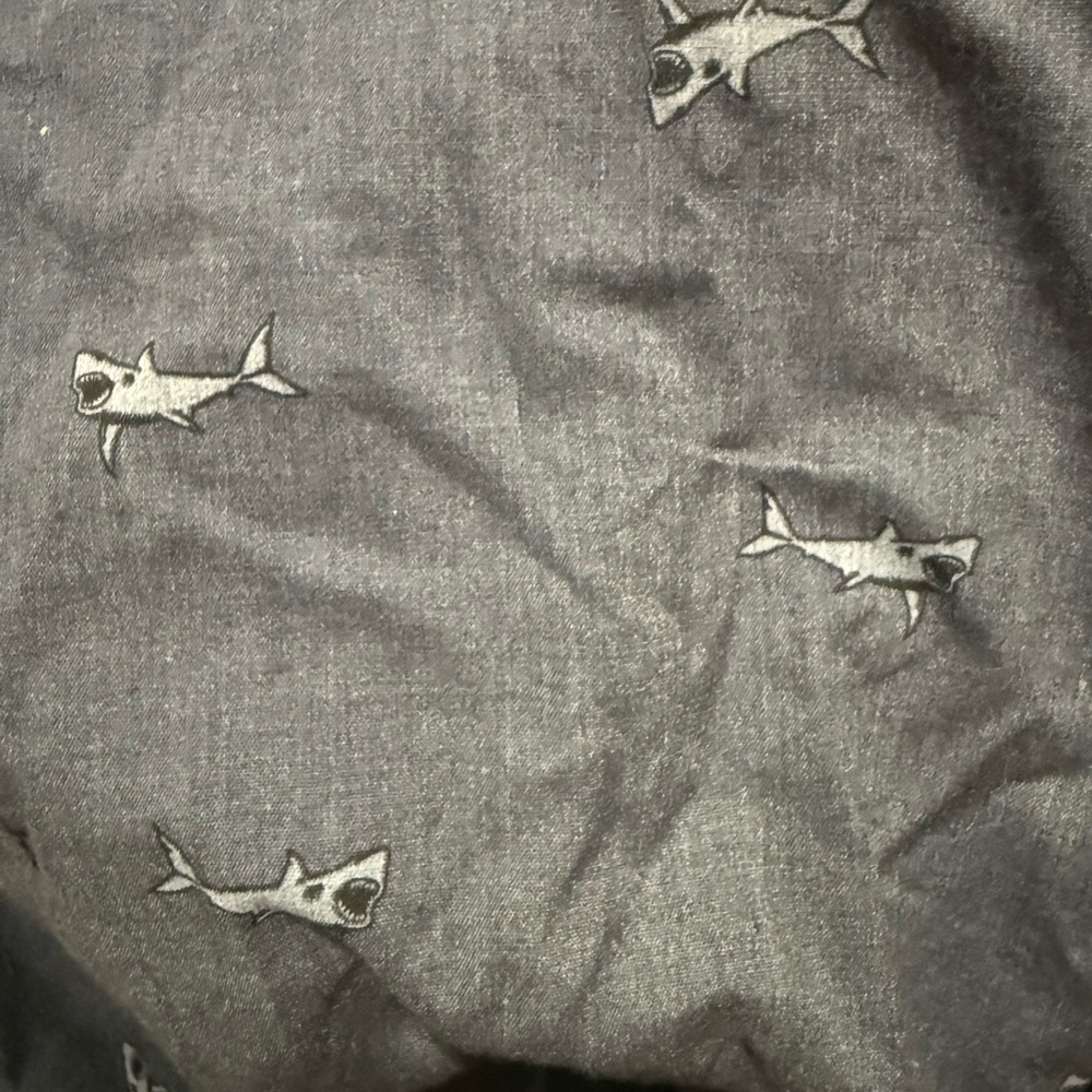 Walker st. Refinery Blue Shark Pattern Casual Shirt size L - Picture 6 of 6